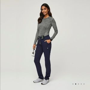 Figs high-waisted navy yola scrub pants